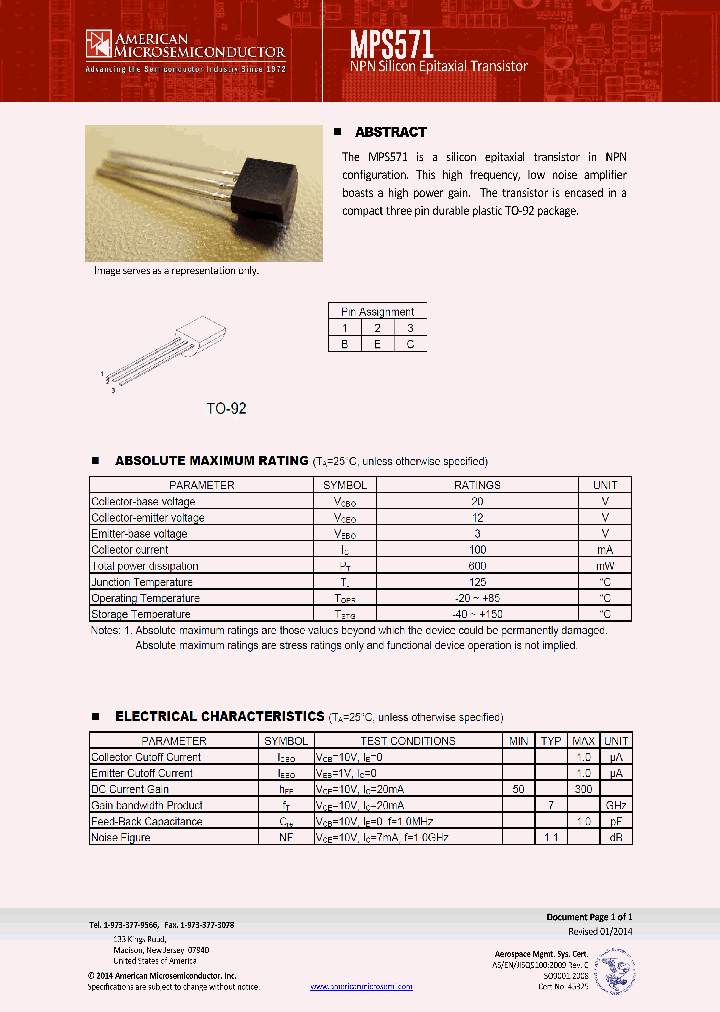 MPS571_8546329.PDF Datasheet