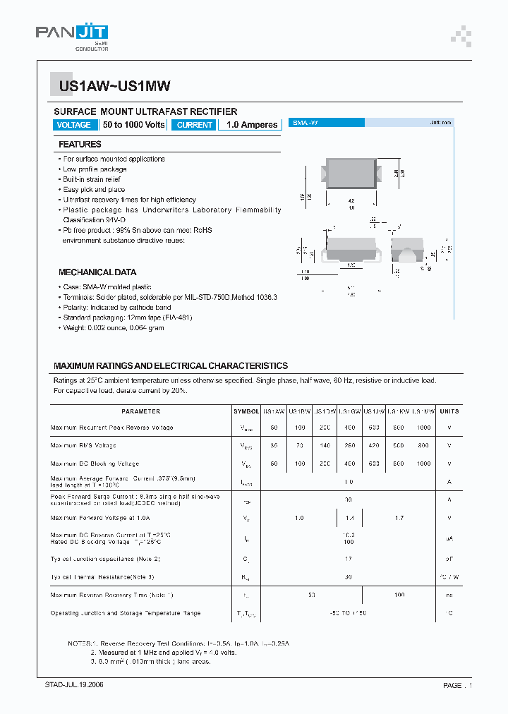 US1MW_8550159.PDF Datasheet