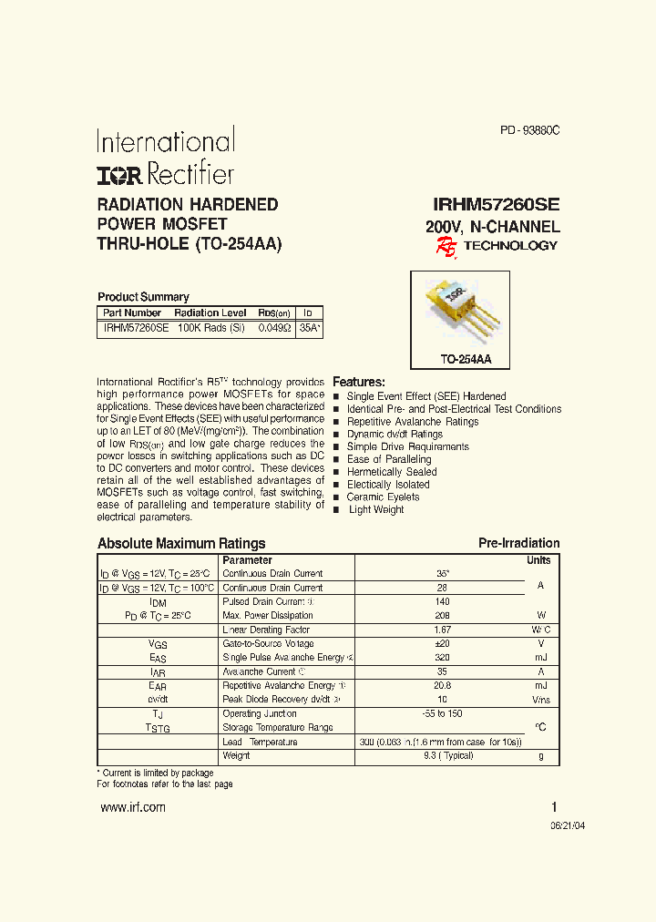 IRHM57260SE_8564364.PDF Datasheet