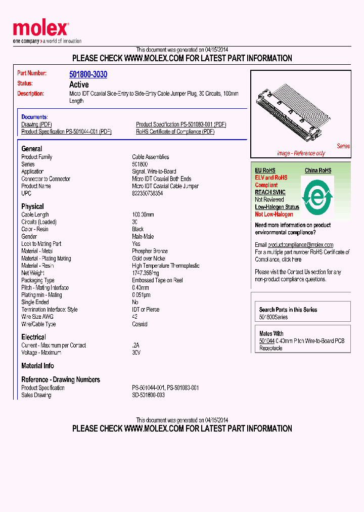 501800-3030_8564686.PDF Datasheet