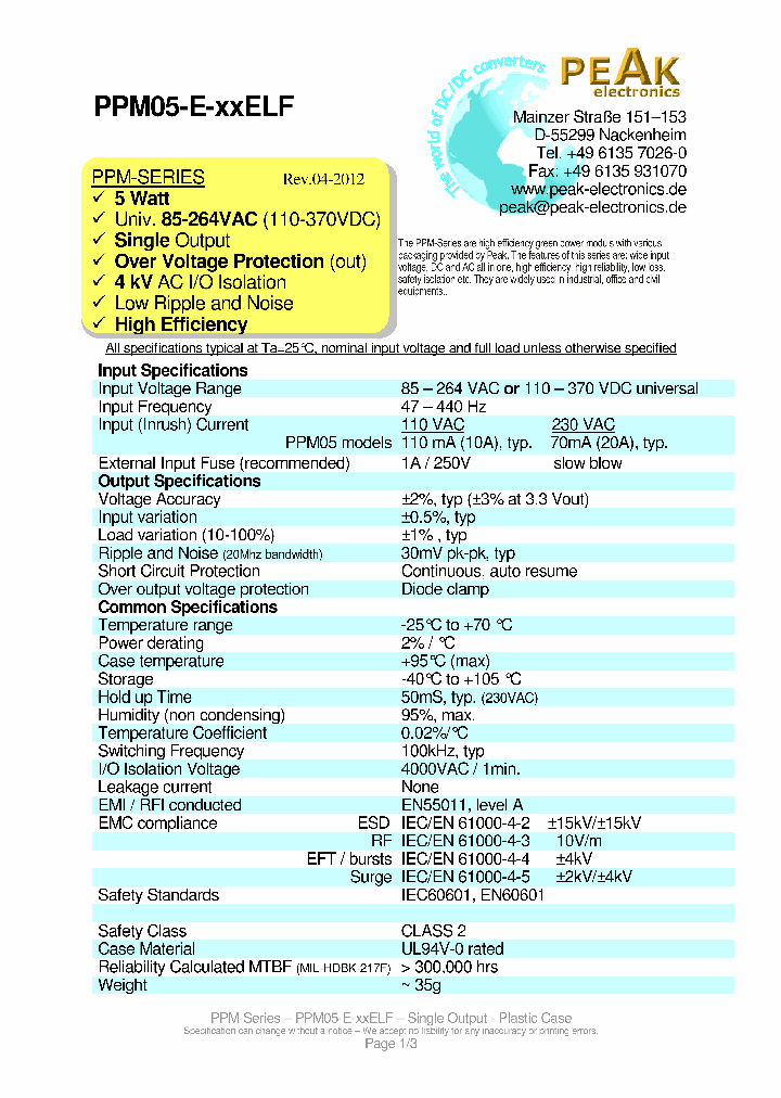 PPM05-E-15ELF_8566455.PDF Datasheet