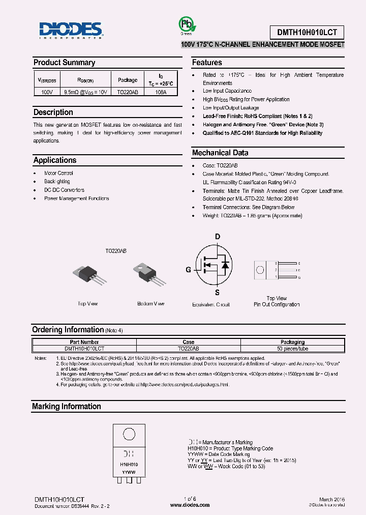 DMTH10H010LCT_8592693.PDF Datasheet