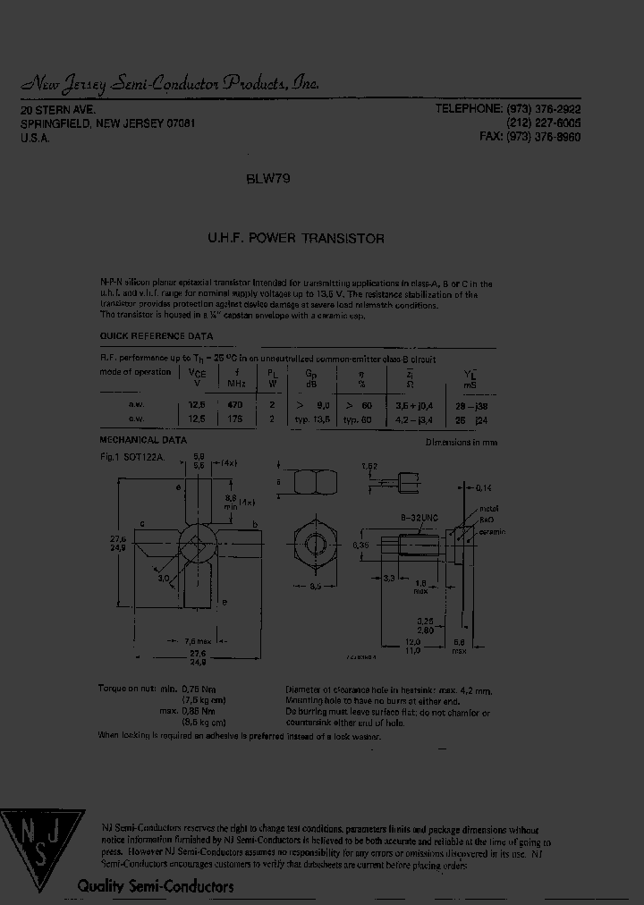 BLW79_8601474.PDF Datasheet