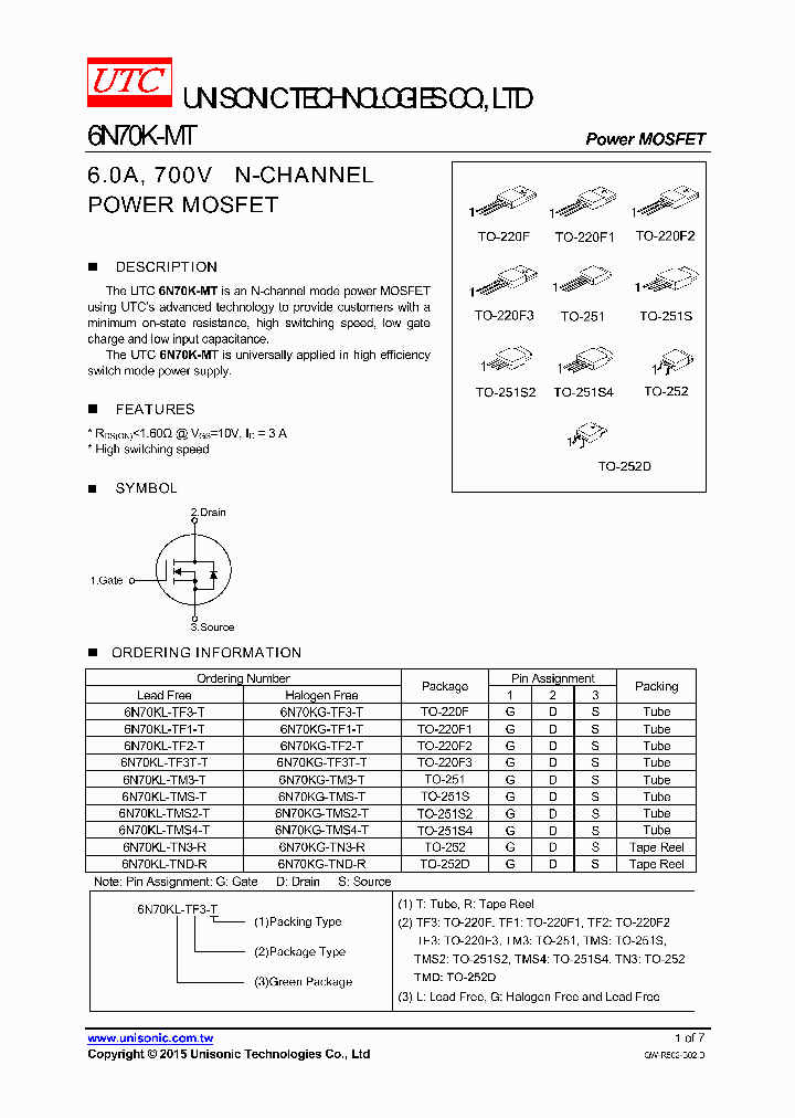 6N70KG-TF2-T_8612959.PDF Datasheet