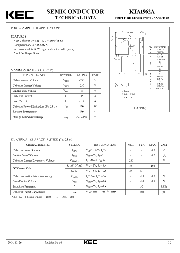 KTA1962A_8614517.PDF Datasheet