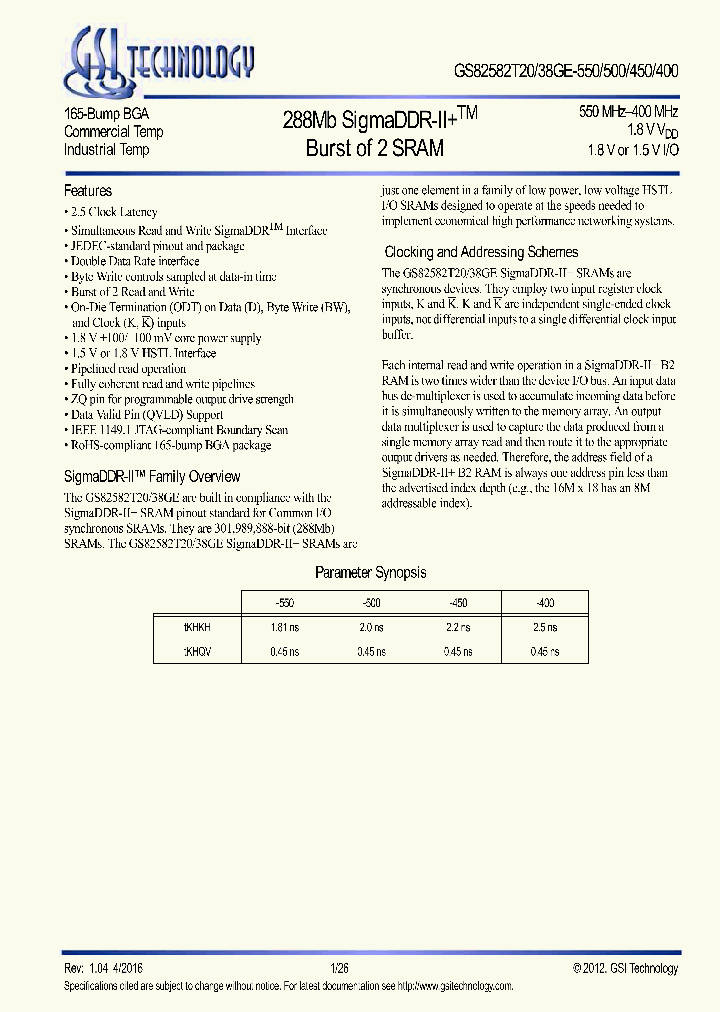 GS82582T20_8619741.PDF Datasheet