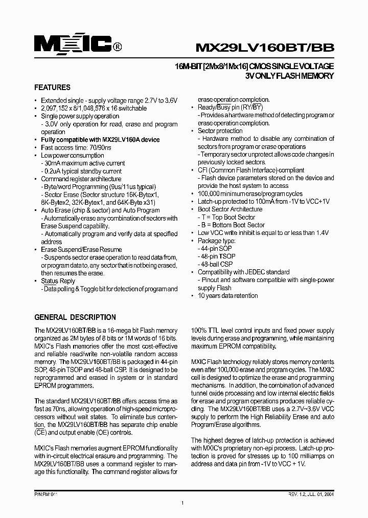 MX29LV160BBXBC-70G_8621370.PDF Datasheet