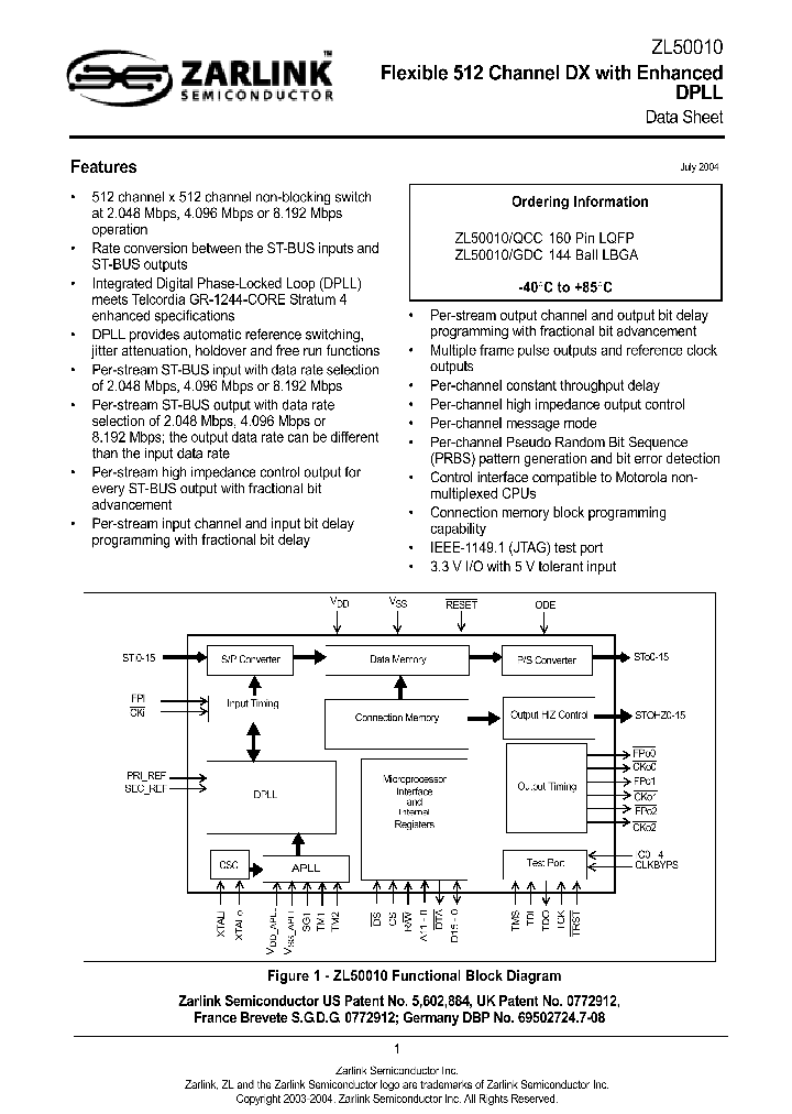 ZL50010GDC_8622503.PDF Datasheet