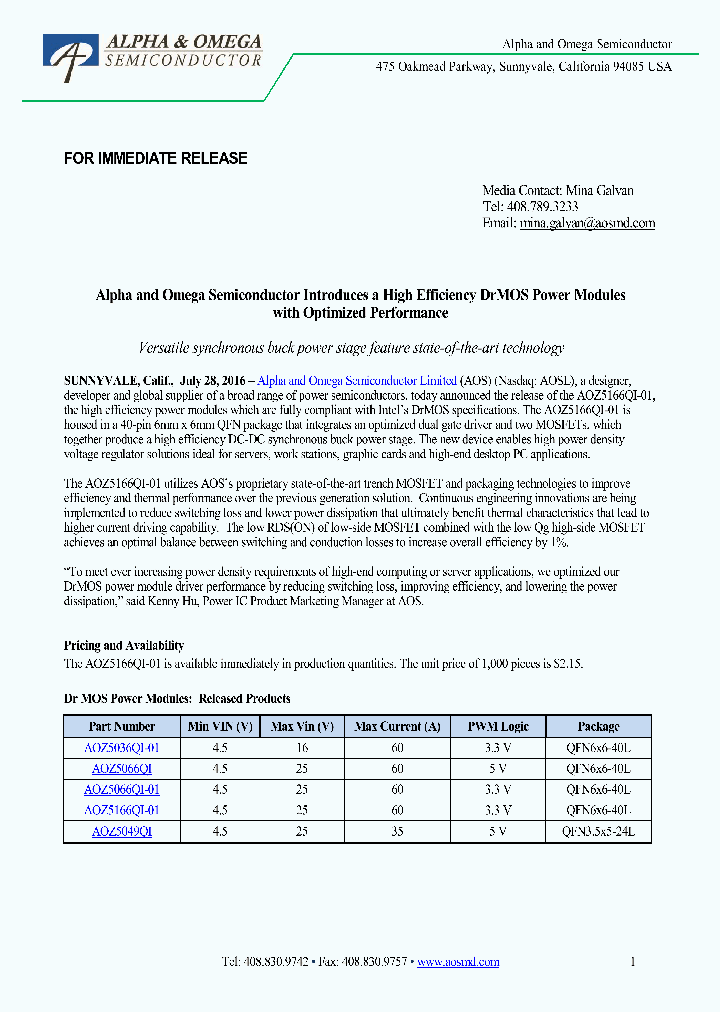 AOZ5166QI-01PR_8623110.PDF Datasheet