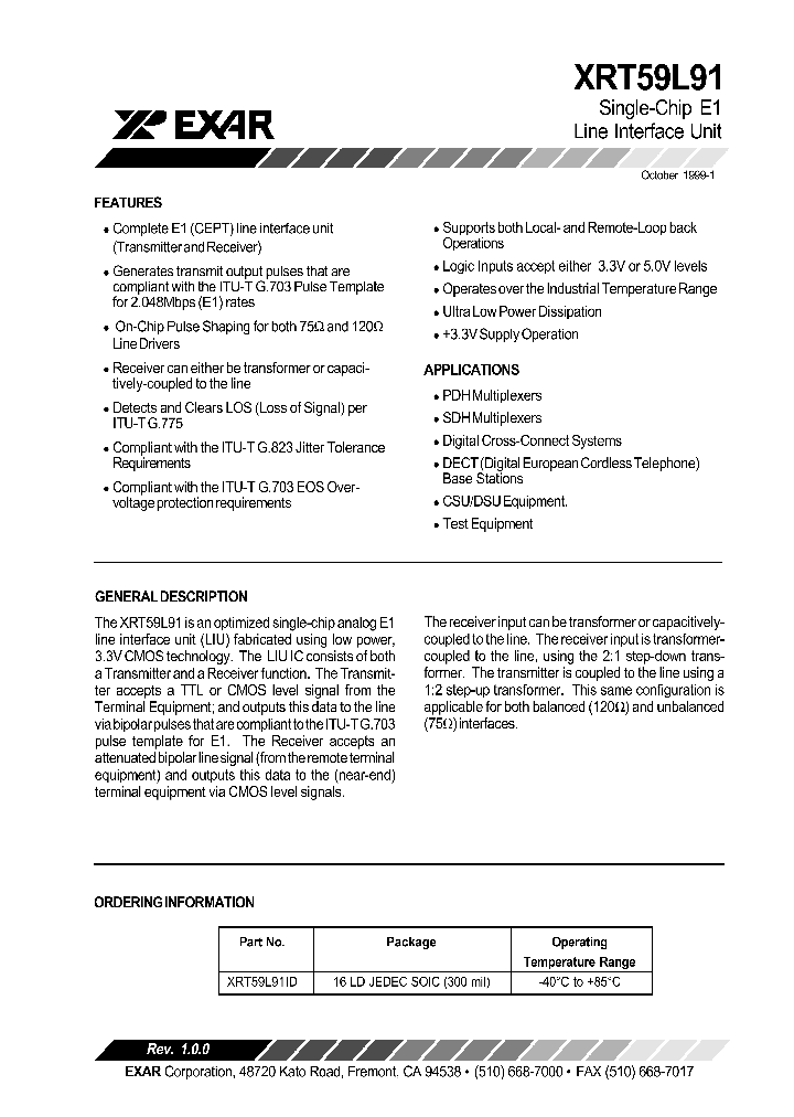 XRT59L91_8623471.PDF Datasheet