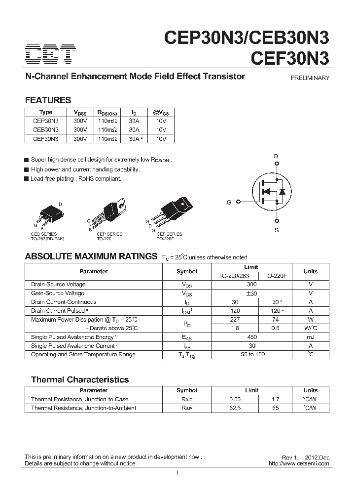 CEP30N3_8641357.PDF Datasheet