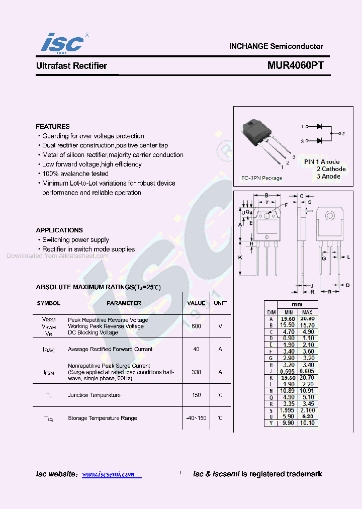 MUR4060PT_8644100.PDF Datasheet