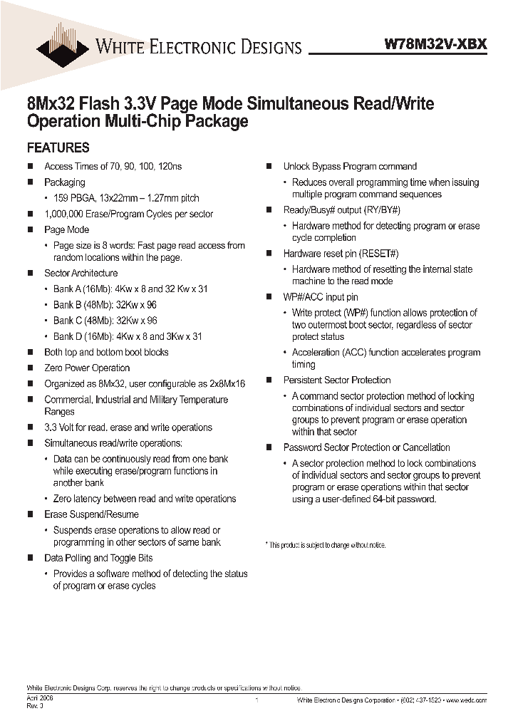 W78M32V-XBX_8650364.PDF Datasheet