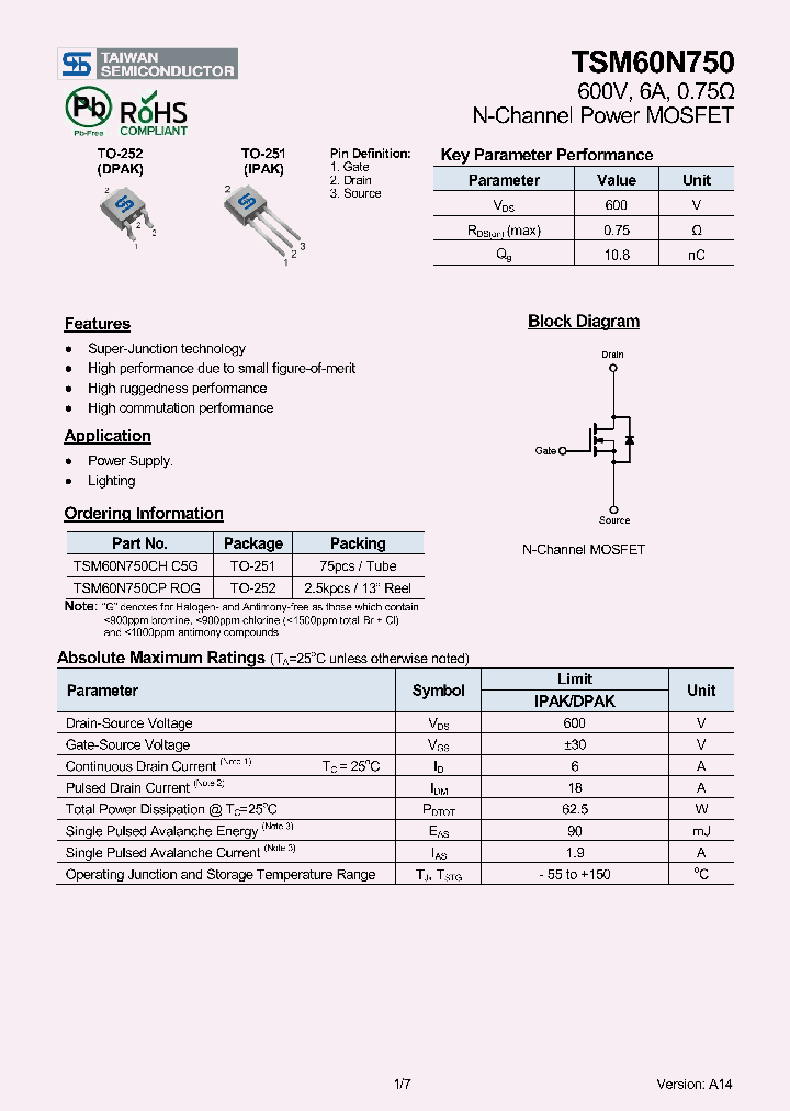 TSM60N750CPROG_8650786.PDF Datasheet