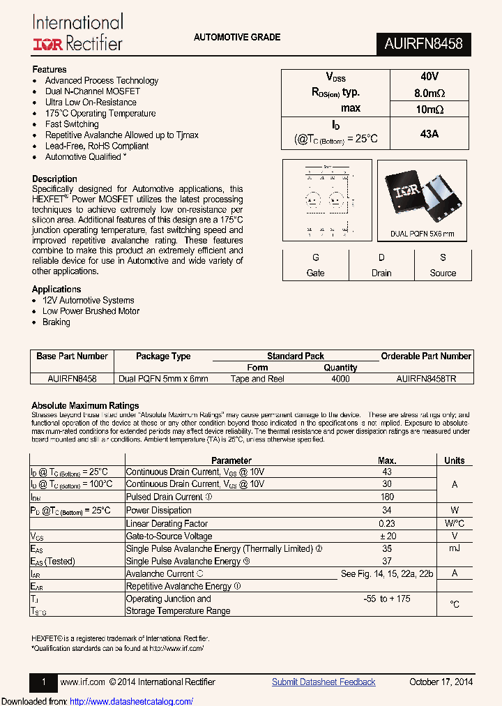 AUIRFN8458_8663213.PDF Datasheet