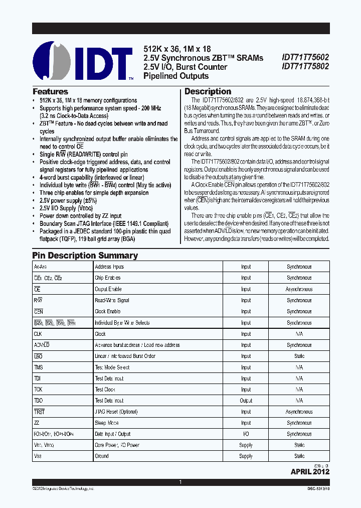 71T75602100PFI8_8667058.PDF Datasheet