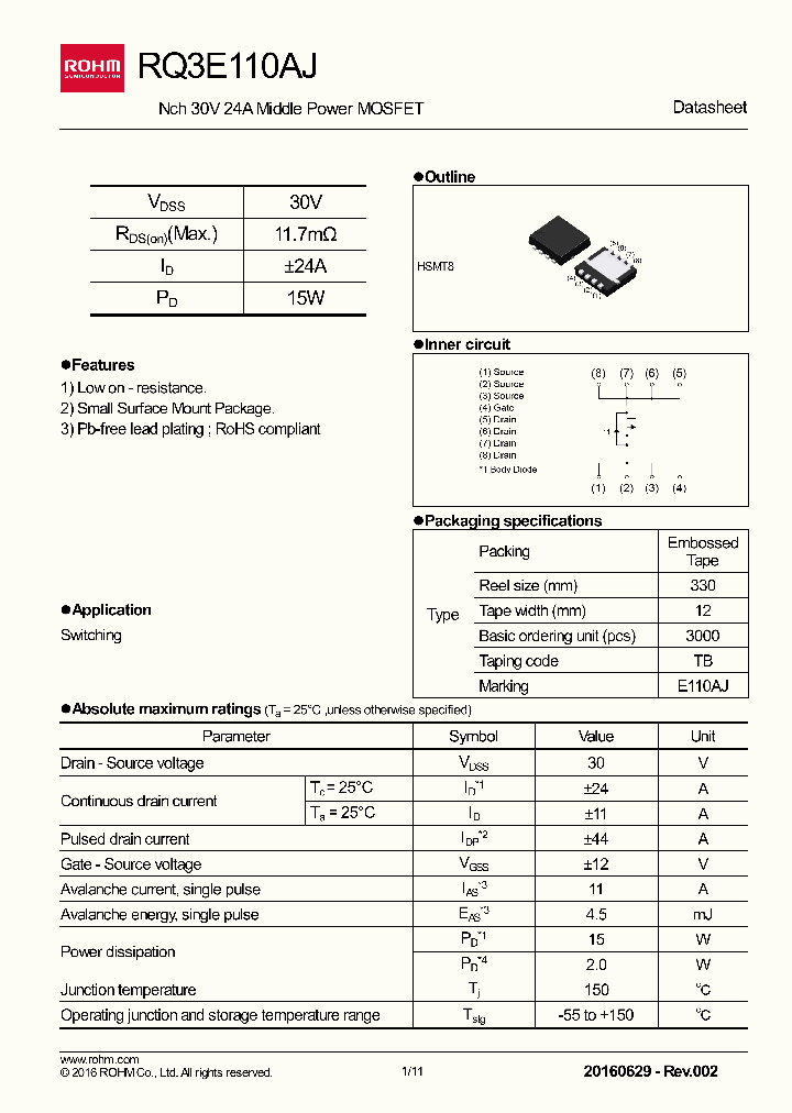 RQ3E110AJ_8668363.PDF Datasheet