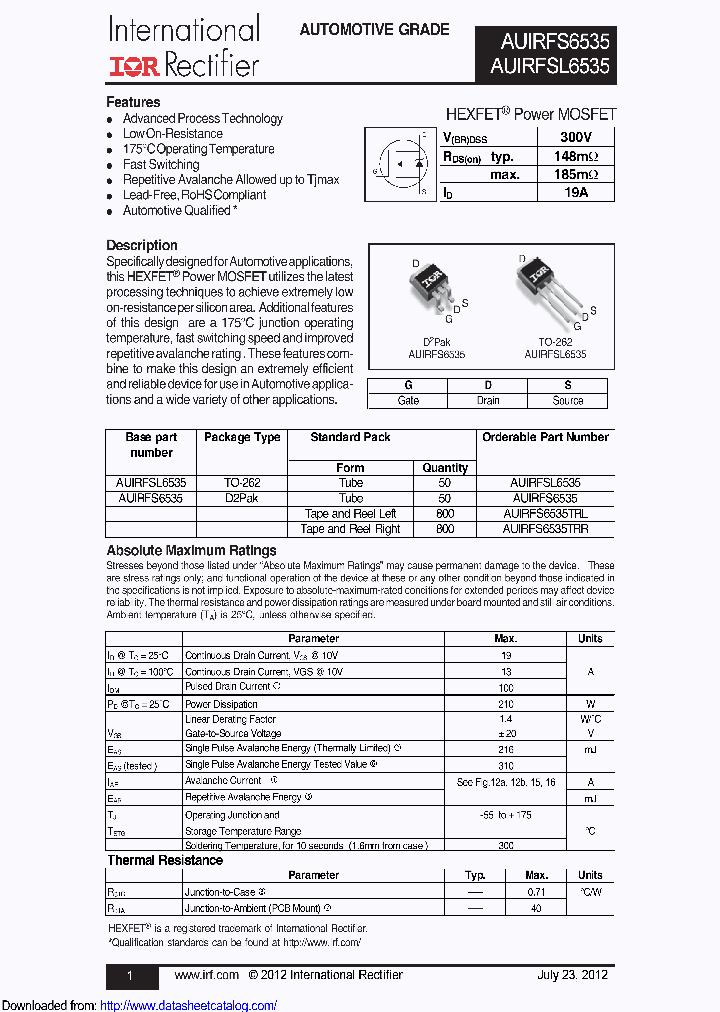 AUIRFS6535_8687621.PDF Datasheet