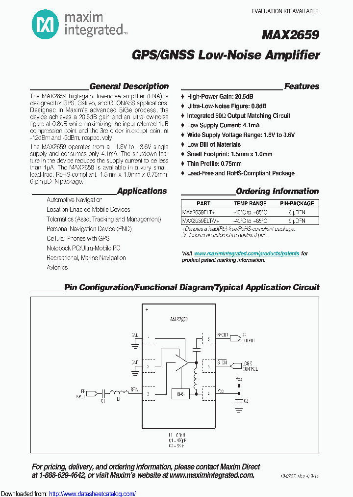 MAX2659ELTCGA_8694777.PDF Datasheet