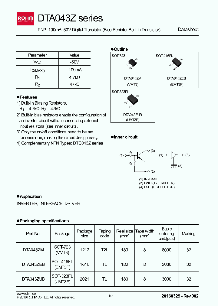 DTA043Z_8710029.PDF Datasheet