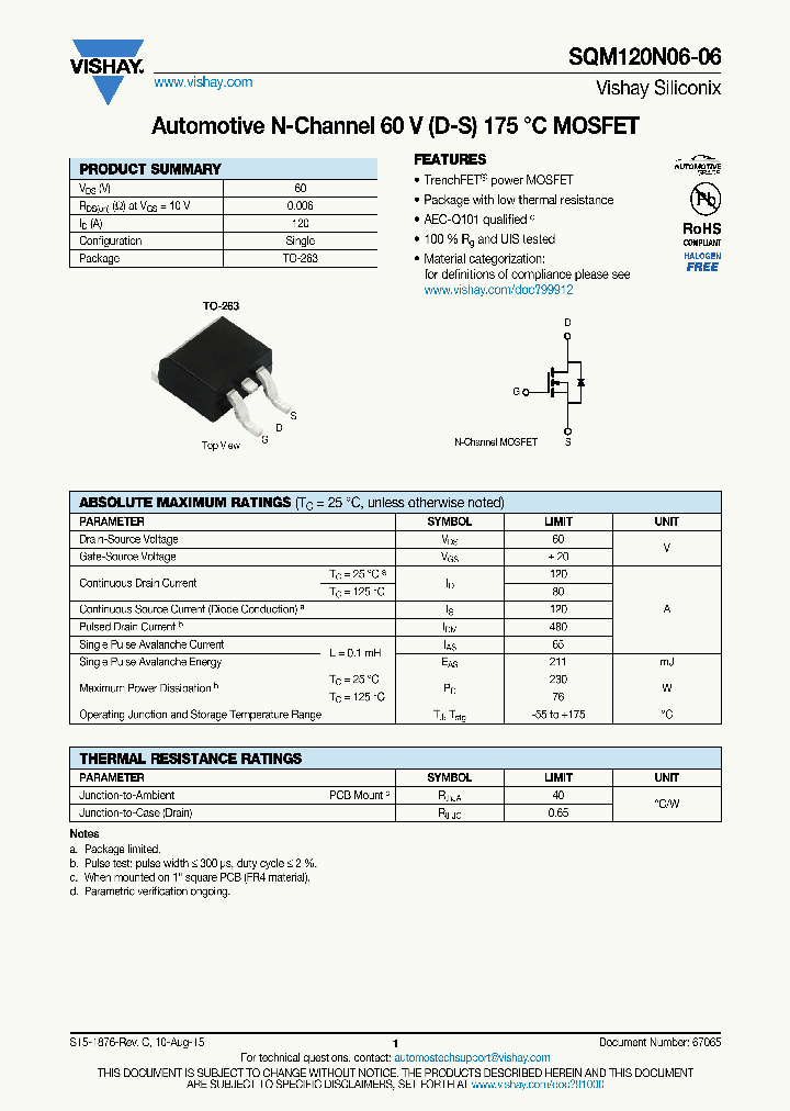 SQM120N06-06-15_8713029.PDF Datasheet