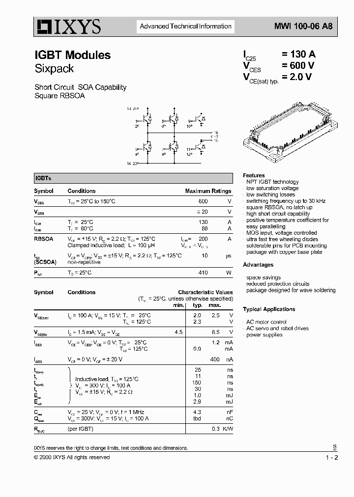 MWI100-06A8_8715195.PDF Datasheet