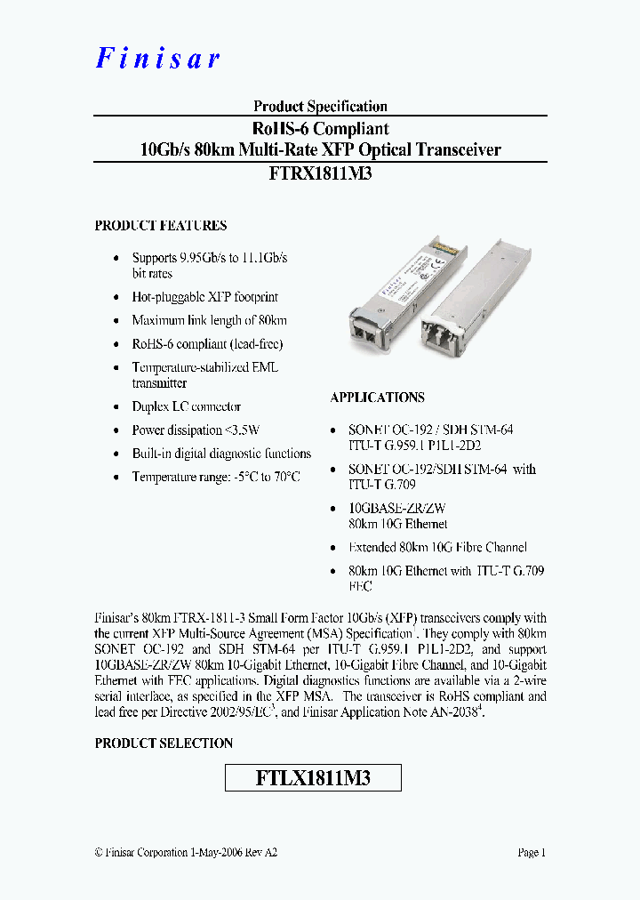 FTLX1811M3_8716170.PDF Datasheet
