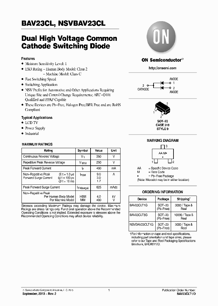 NSVBAV23CLT1G_8725307.PDF Datasheet