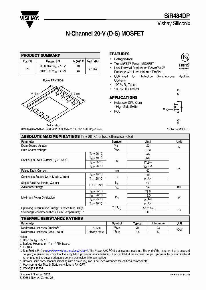 SIR484DP_8738339.PDF Datasheet