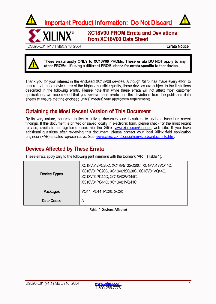 XC18V01SO20C_8777705.PDF Datasheet