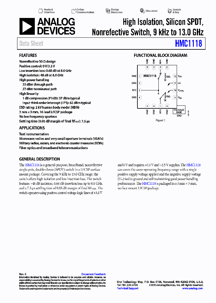 EV1HMC1118LP3D_8810940.PDF Datasheet