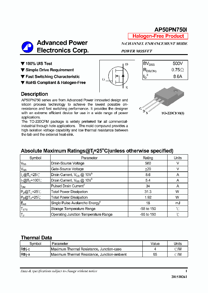 AP50PN750I_8815744.PDF Datasheet