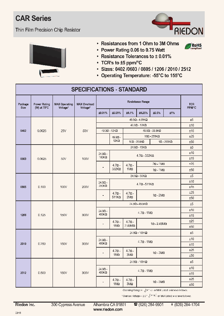 CAR0805-10RB1_8820079.PDF Datasheet