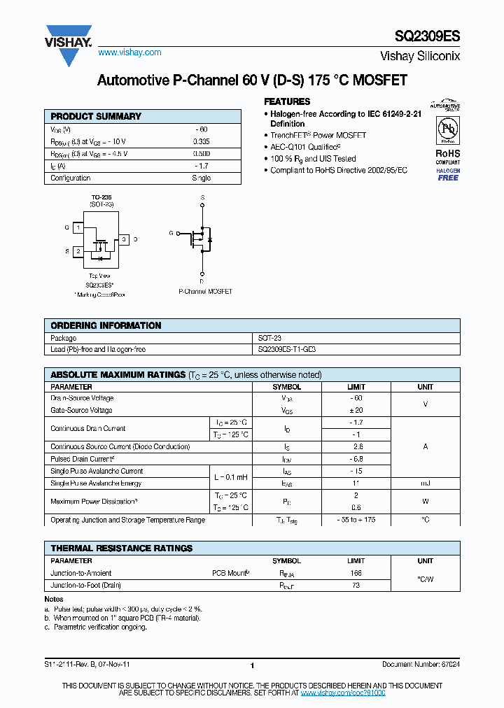 SQ2337ES_8822135.PDF Datasheet