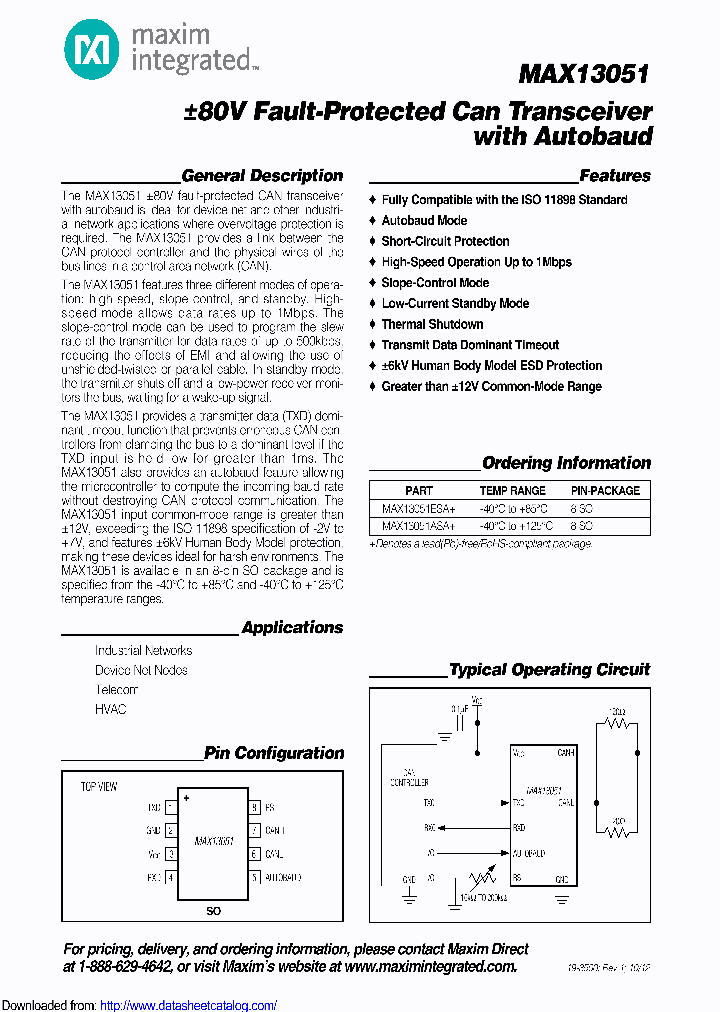 MAX13051ASA_8826227.PDF Datasheet