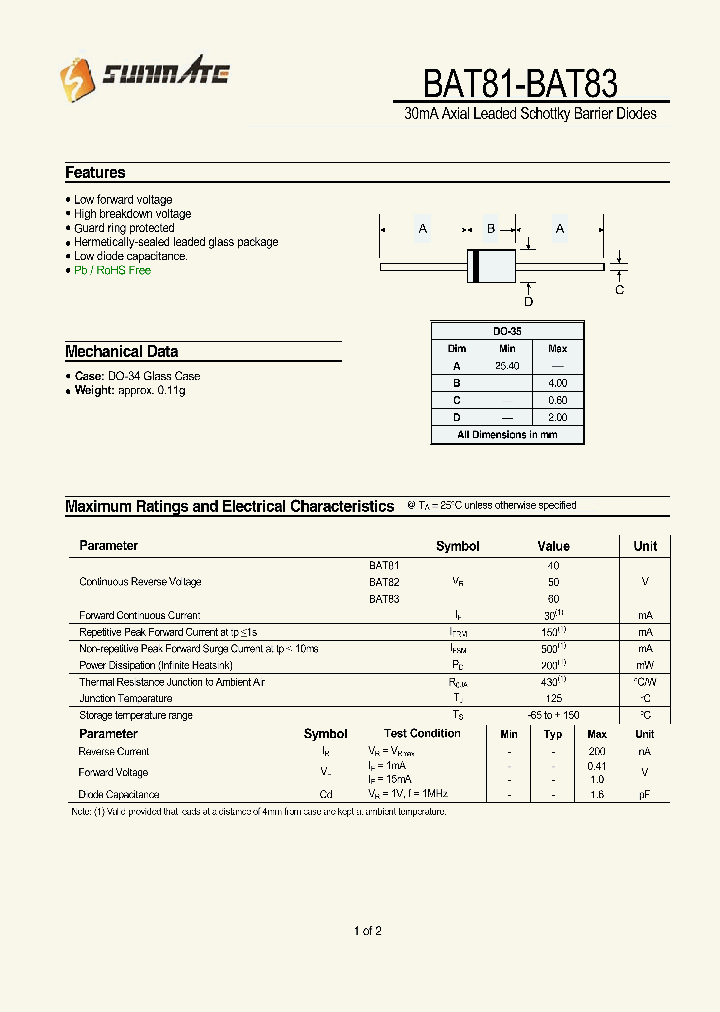 BAT81_8830725.PDF Datasheet