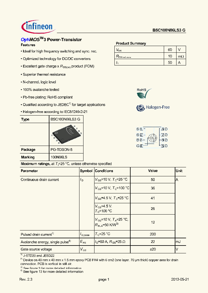 BSC100N06LS3G-13_8839561.PDF Datasheet