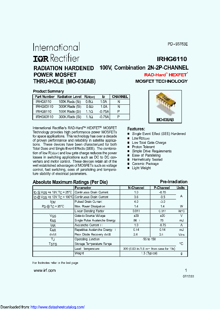 IRHG6110SCS_8838948.PDF Datasheet