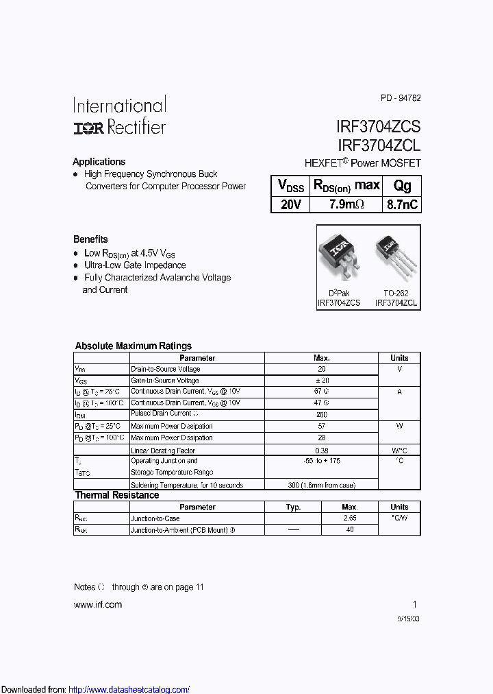 PB-IRF3704ZCS_8838351.PDF Datasheet