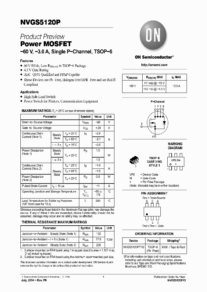 NVGS5120PT1G_8836012.PDF Datasheet