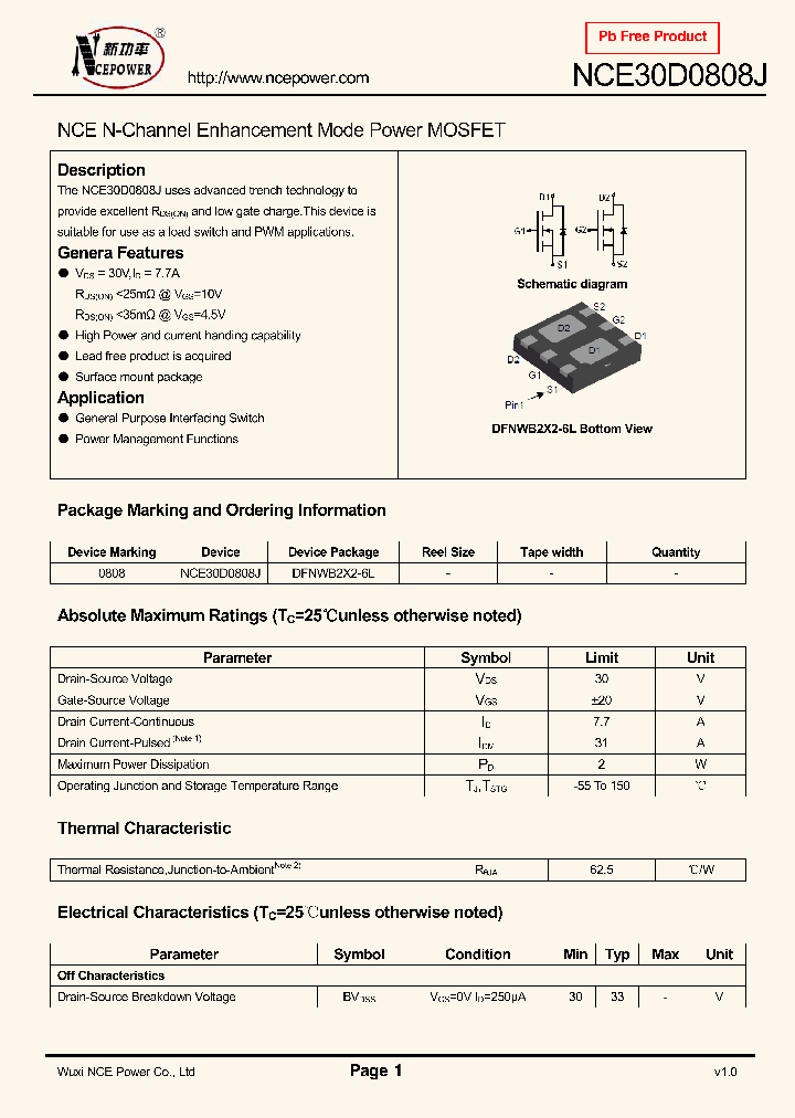 NCE30D0808J_8836959.PDF Datasheet