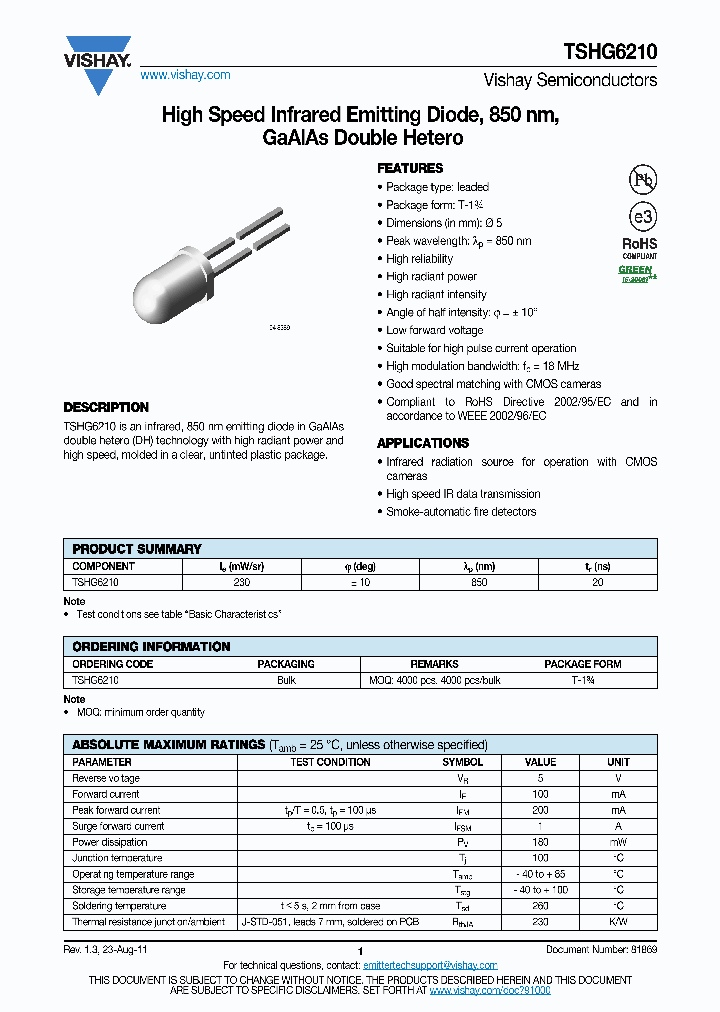 TSHG6210_8838704.PDF Datasheet
