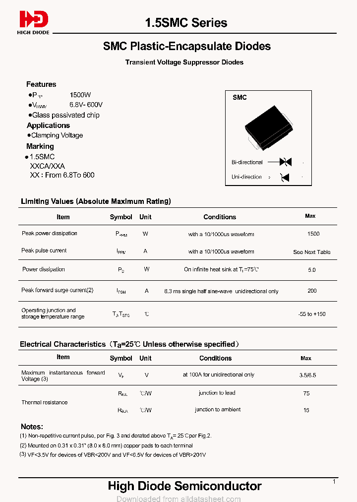 15SMC510A_8838152.PDF Datasheet