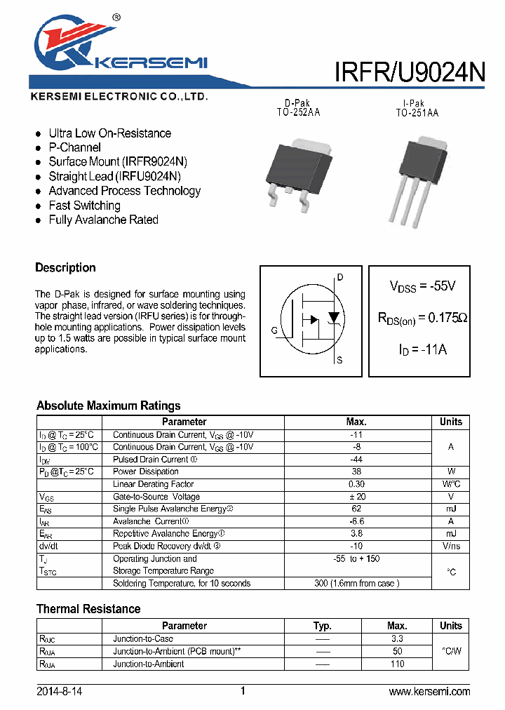 IRFR9024N_8842858.PDF Datasheet