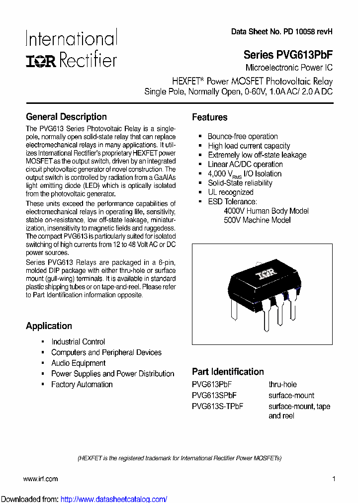 PVG613S-TPBF_8851109.PDF Datasheet