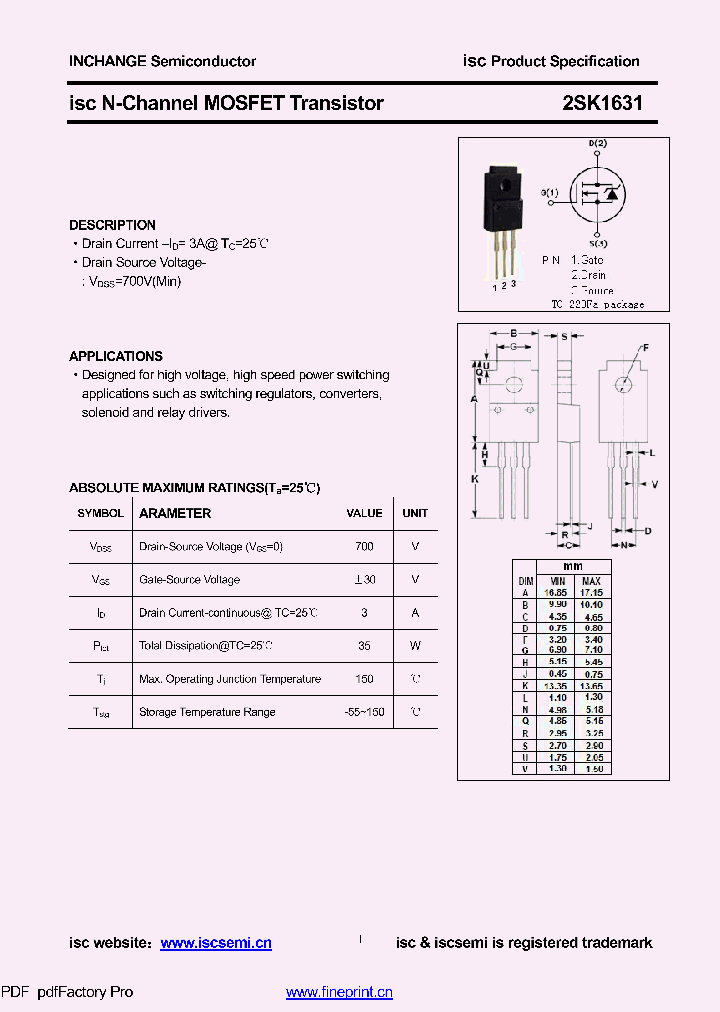 2SK1631_8843370.PDF Datasheet