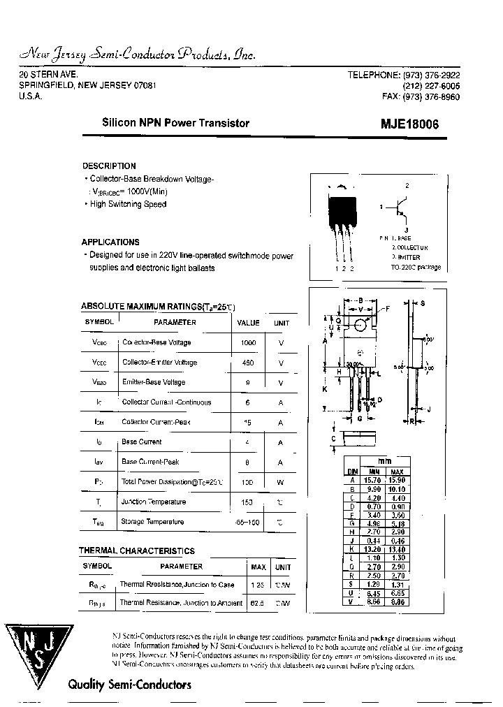 MJE18006_8843524.PDF Datasheet