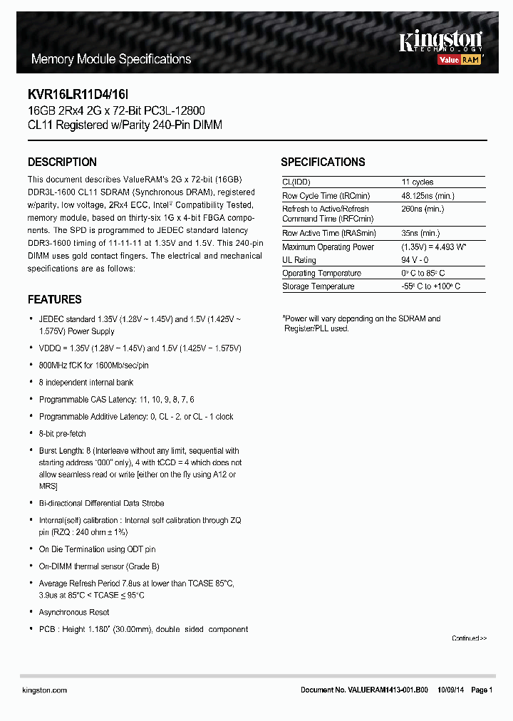 KVR16LR11D4-16I_8843777.PDF Datasheet