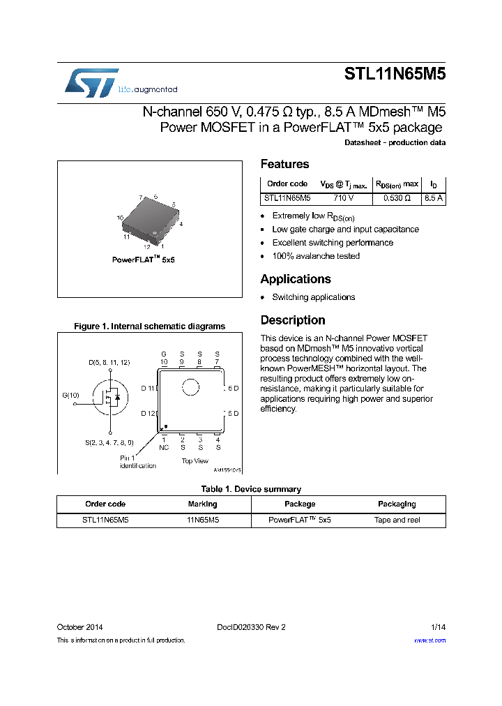 STL11N65M5_8847558.PDF Datasheet