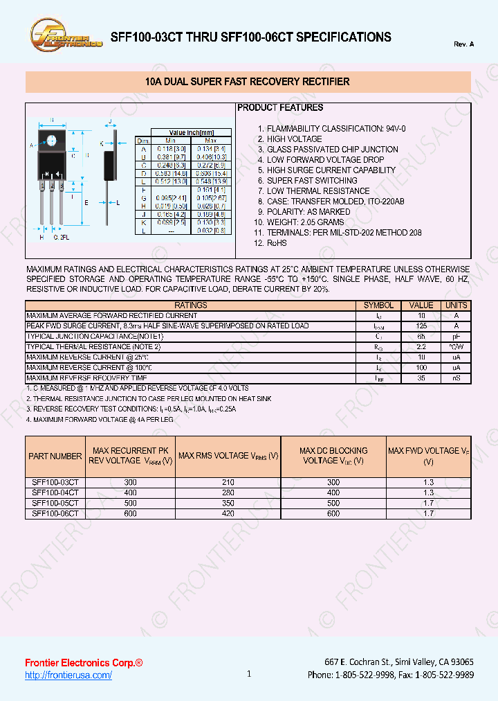 SFF100-03CT-16_8860642.PDF Datasheet